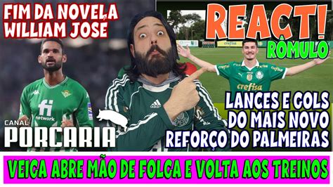 React Lances E Gols De R Mulo Novo Refor O Do Palmeiras Fim Da