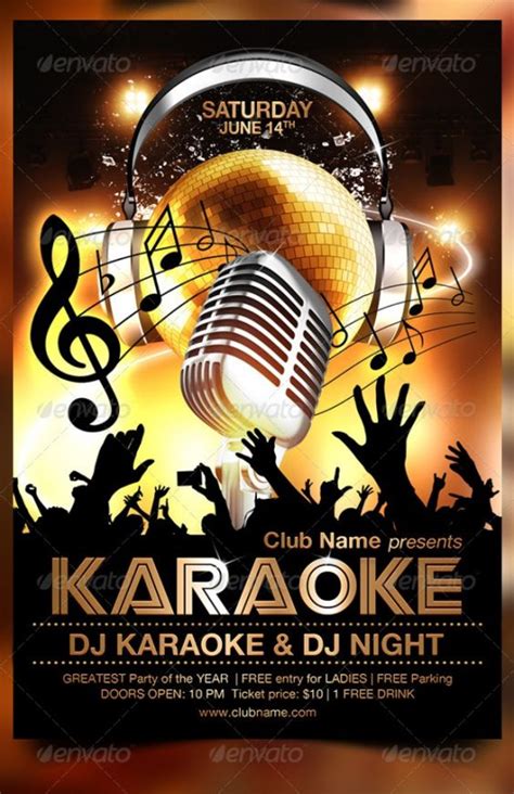 Best Karaoke Night Poster Template PDF Minasinternational