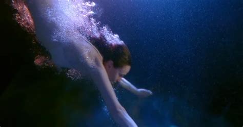 Sexual Naked Woman Is Swimming Underwate Stock Video Pond5