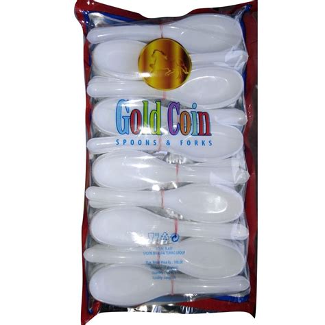 Piece White Plastic Disposable Soup Spoon For Event And Party