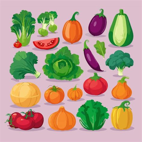 Premium Vector Fresh Veg Vector On A White Background