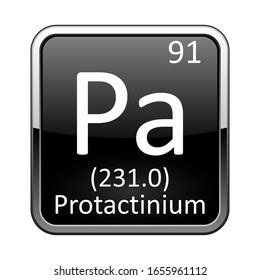 Protactinium Symbolchemical Element Periodic Table On Stock Vector