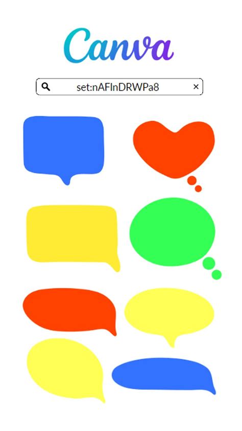 Canva Elements Speech Bubbles Text Shapes Graphic Shapes Design