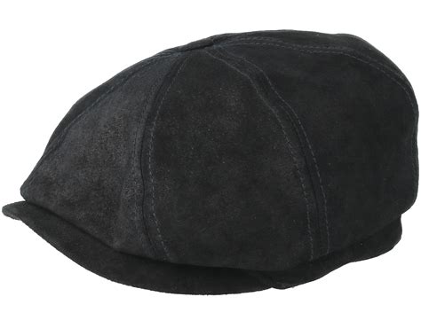 Hatteras Pigskin Black Flat Cap - Stetson caps - Hatstoreworld.com