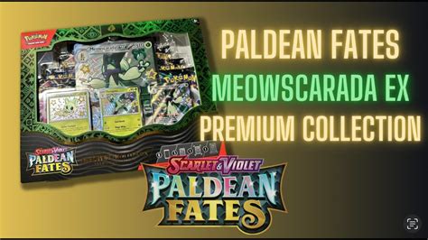 Opening Pokémon Paldean Fates Meowscarada Ex Premium Collection Youtube