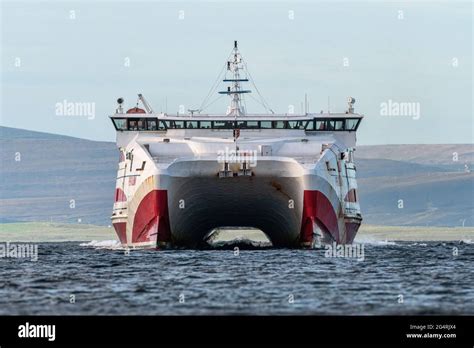 A Head On Bow Shot Of Pentland Ferries Catamaran Ferry Pentalina