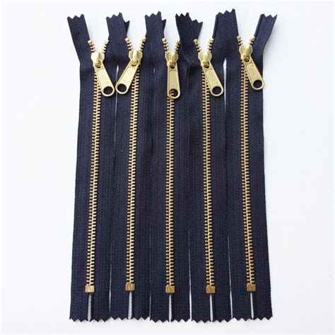 Metal Zippers Brass Teeth Inch Heavy Duty Ykk Purse Zippers Etsy