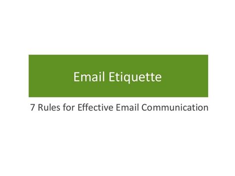 7 Email Etiquettes for Effective Email Communication