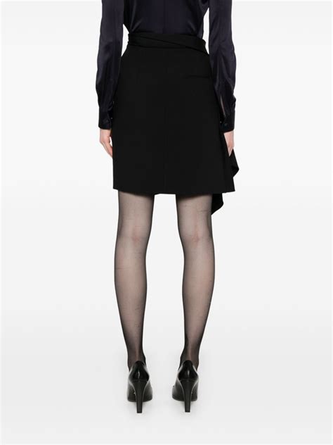 Alexander McQueen Asymmetric Mini Skirt Black FARFETCH