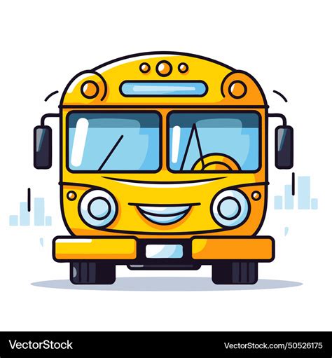 School bus cartoon character Royalty Free Vector Image