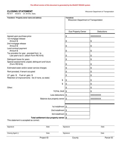 FREE 14 Closing Statement Forms In PDF MS Word ReportForm Net