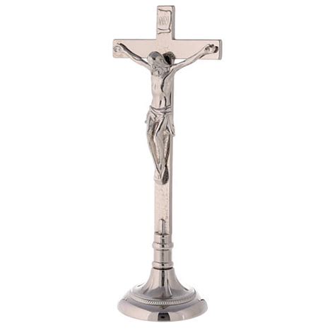 Set Croce Da Altare E Candelieri Ottone Argentato Cm Vendita