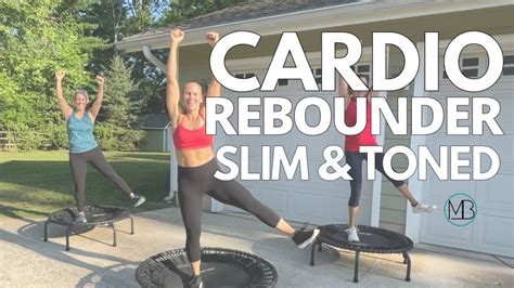 25 Min Rebounder Cardio Jump With Ankle Weights Trampoline Workout Arm Tone With No