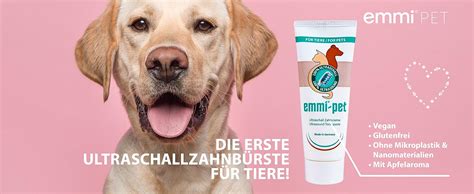 emmi-pet 2.0 Ultraschall-Zahnbürste, Geräuschlose Hundezahnbürste ohne ...
