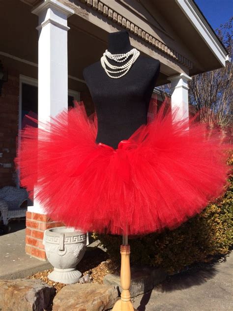 Red Adult Tutu For Waist Up To 34 1 2 Great For