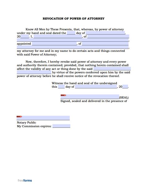 Free Georgia Revocation Of Power Of Attorney Form PDF WORD