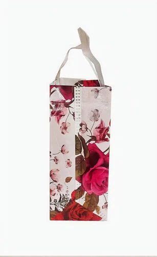 White And Red Paper Printed Gift Bags For Gifting Gsm At Rs