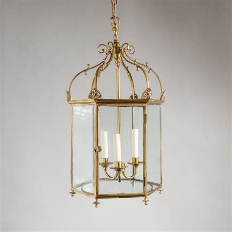 Early Nineteenth Century Style Gilt Brass Hall Lantern LASSCO