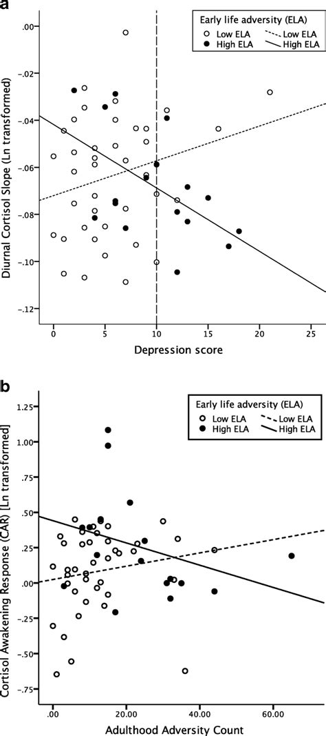 A Interaction Plot Illustrating The Moderating Effect Of Early Life