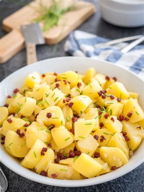 Authentic German Potato Salad Is Made With Vinegar Broth And Oil And Can Be Served Warm Or