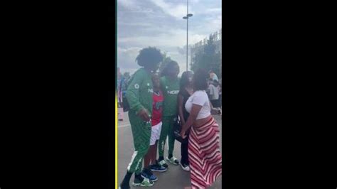 Nigerian Basketball Players Pose With Fans The Advertiser