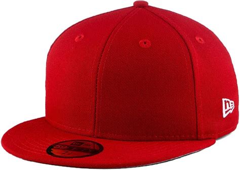 New Era Blank Custom 59FIFTY Fitted Cap Red 7 1 2 Amazon Ca