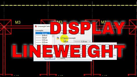 How To Turn On Lineweight In Autocad Ntd Youtube