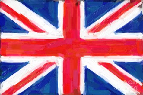 Union Jack Flag Painting Digital Art by Antony McAulay