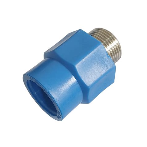 Adaptador Soldável 20 mm x 1 2 BSP PPR Azul Linha TopAir