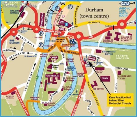 Durham Map - TravelsFinders.Com