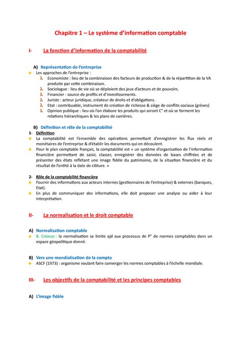 Chp 1 Le système d information comptable Chapitre 1 Le système d