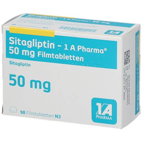 SITAGLIPTIN 1A Pharma 50 Mg Filmtabletten 98 St Mit Dem E Rezept Kaufen