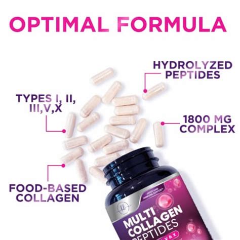 Multi Collagen Peptides Collagen Types I Ii Iii V X 60 Capsules 60 Capsules Kroger