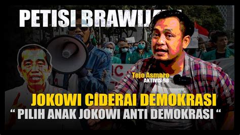 Ft Tejo Asmoro I Jokowi Ciderai Demokrasi Pilih Anak Jokowi Anti