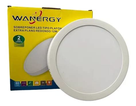 Lampara De Sobreponer Plafon Led W Redonda Luz Calida Mercadolibre