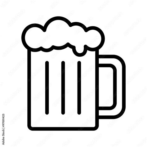 Beer Mug Line Art Icon For Apps And Websites Stock Vector Adobe Stock