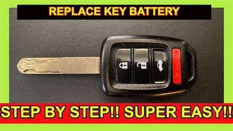 2016 Honda Accord Key Battery Replacement How To Replace Honda Key Battery Car Key Battery