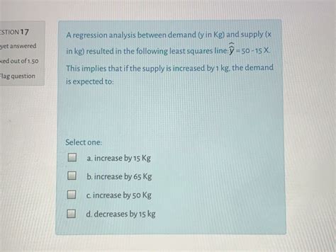 Solved Estion Yet Answered Ked Out Of A Regression Chegg