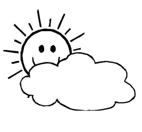 Sun And Clouds Coloring Pages