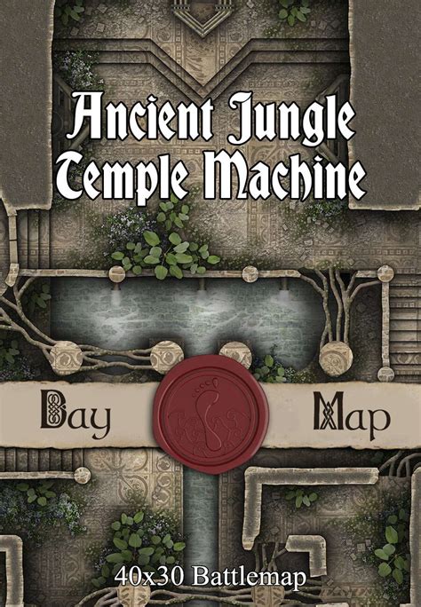 X Battlemap Ancient Jungle Temple Machine Seafoot Games Ruins