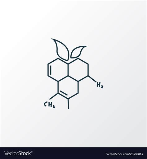 Organic Chemistry Icon Line Symbol Premium Vector Image