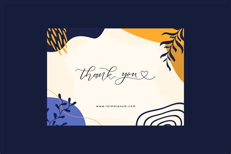 Aesthetic Thank You Card 45781631 Vector Art At Vecteezy