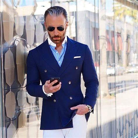 Double Breasted Mens Blue Jacket Slim Fit Designer Party Etsy