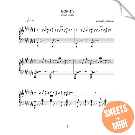 Bonita Sheet Music Midi Sachin Sen