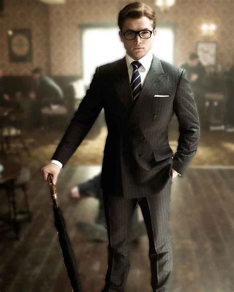 Kingsman Taron Egerton Suit - Mens Custom Suits Movie Leather Jackets ...