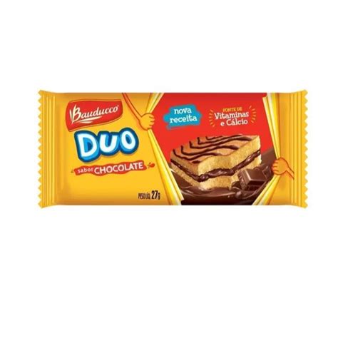 Bolinho Bauducco Duo Sabor Chocolate 27gr Shopee Brasil