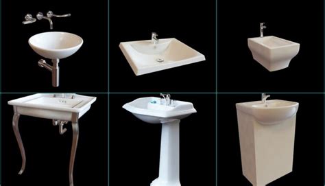 11256 A Collection Of Wash Basin 3dsmax Models Free Download 3dzip