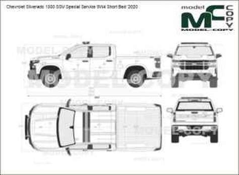 Chevrolet Silverado 1500 Ssv Special Service 5w4 Short Bed 2020 2d Drawing Blueprints