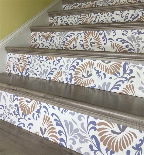 Peel And Stick Wallpaper Stair Riser Decal Removable Stickers Etsy