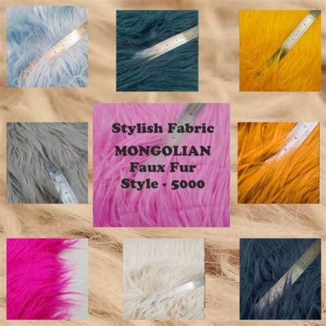 Faux Fur Fabric Long Pile Mongolian Style 5000 Ebay